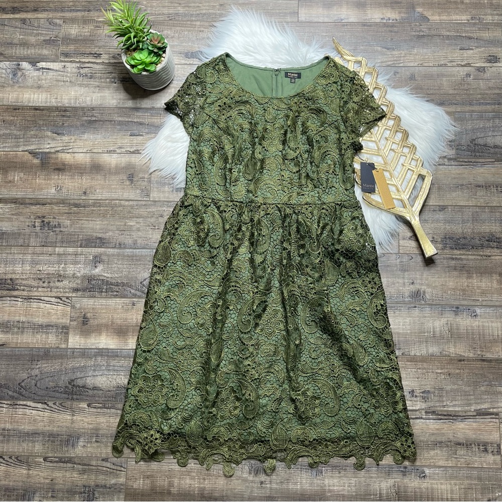 Maree Pour Toi Lace Green Dress